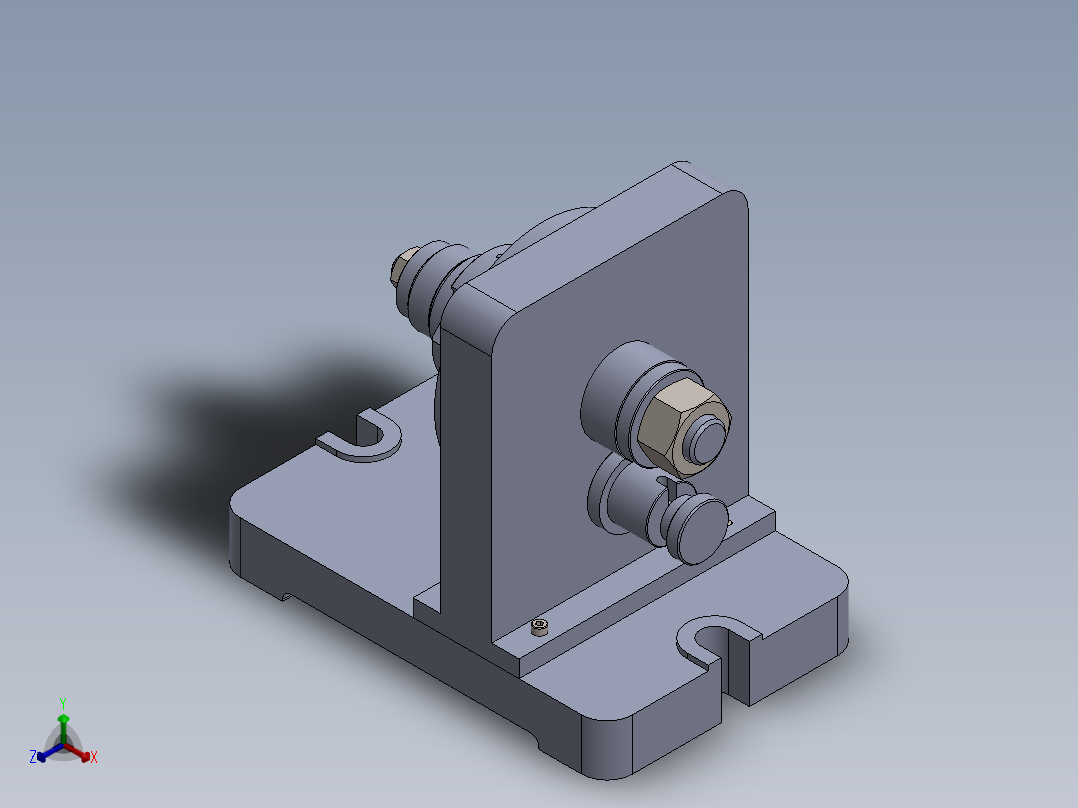 星轮分度钻孔夹具（CAD图+SW三维）正等轴测图