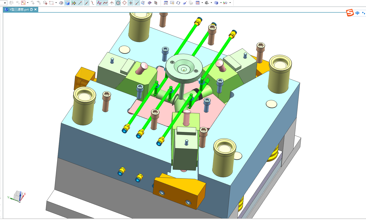 Y型三通管注塑模具设计--1661128-280