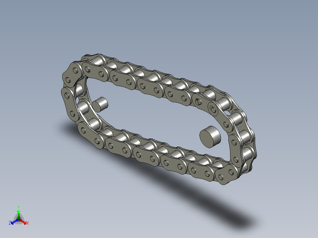 链条12B-13X17-57857-2正等轴测图