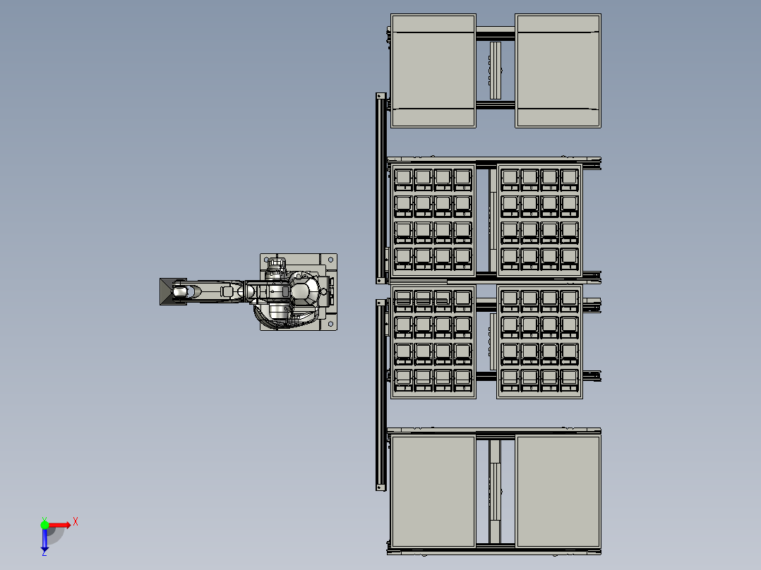 BBBB-IC卡表上盖供料模块俯视图