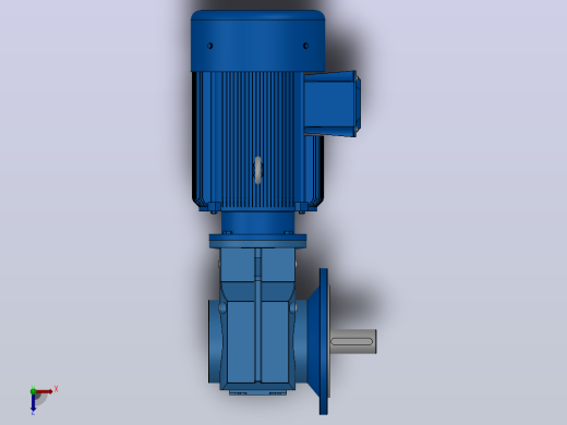 KF77法兰轴伸式安装螺旋锥齿轮减速机KF77-YV5.5-4P-25.62-M1-0°-A俯视缩略图