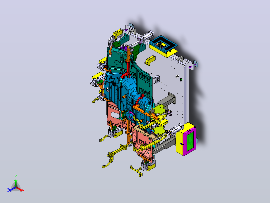 JH476F013-S (前地板面板成夹具)正等轴测图
