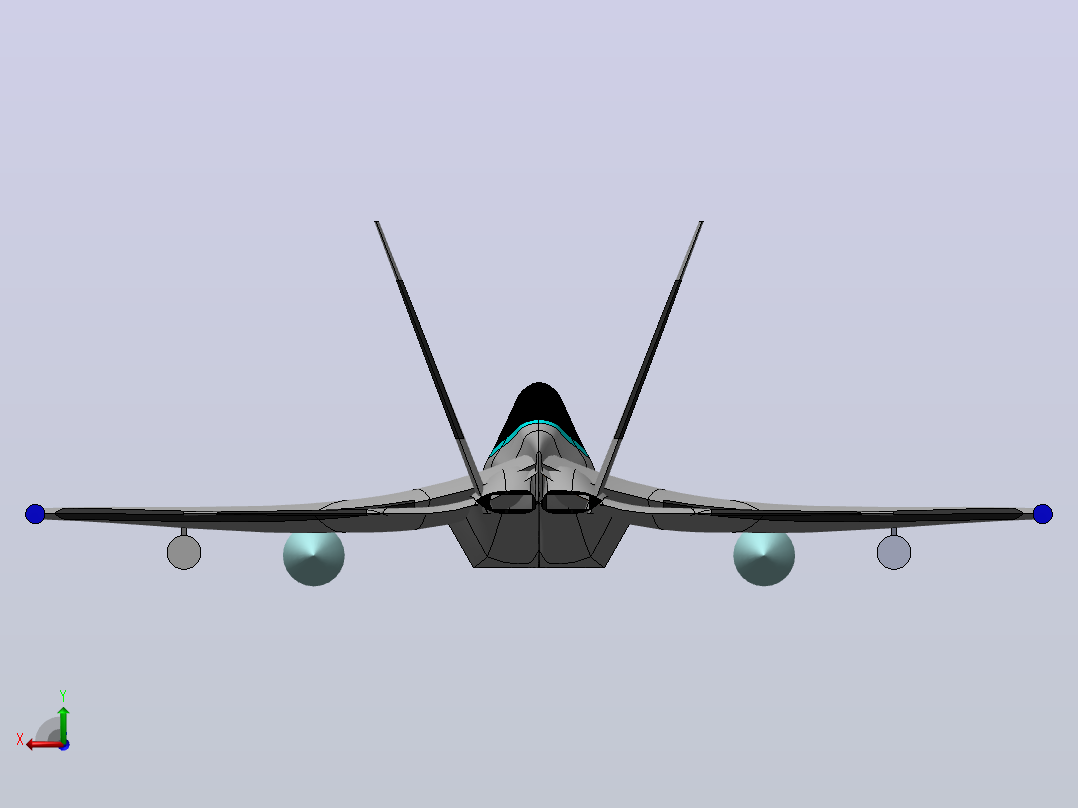 F-22猛禽后视图