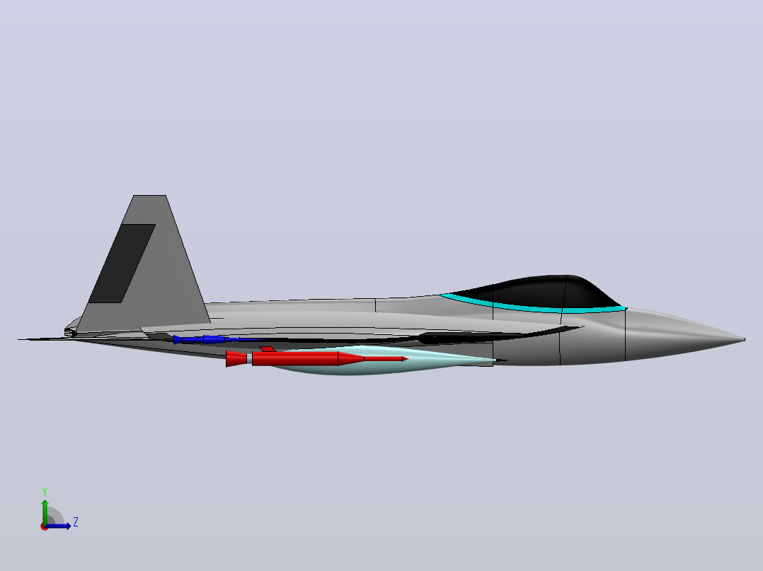 F-22猛禽左视图