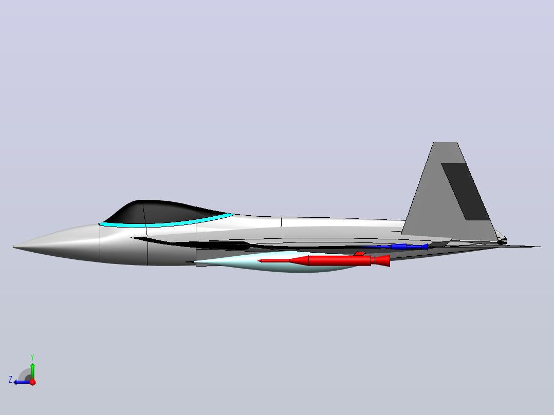 F-22猛禽右视图
