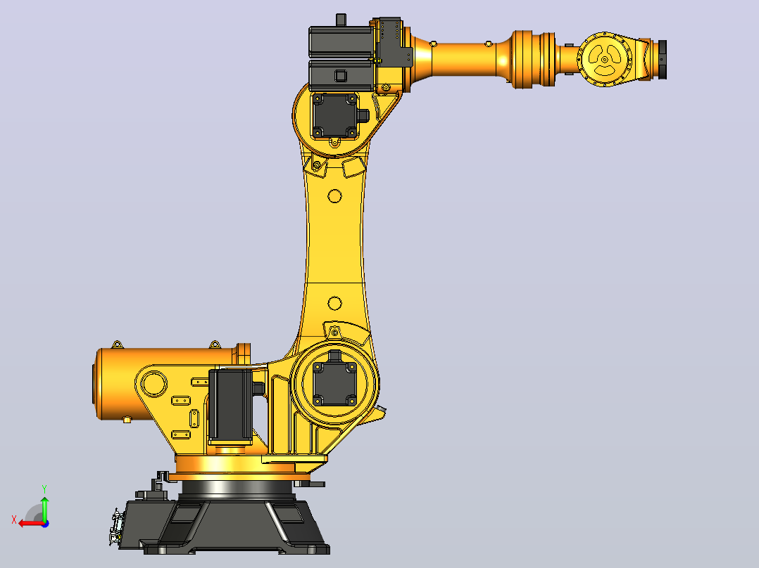 埃斯顿-ER170机器人3D模型后视图
