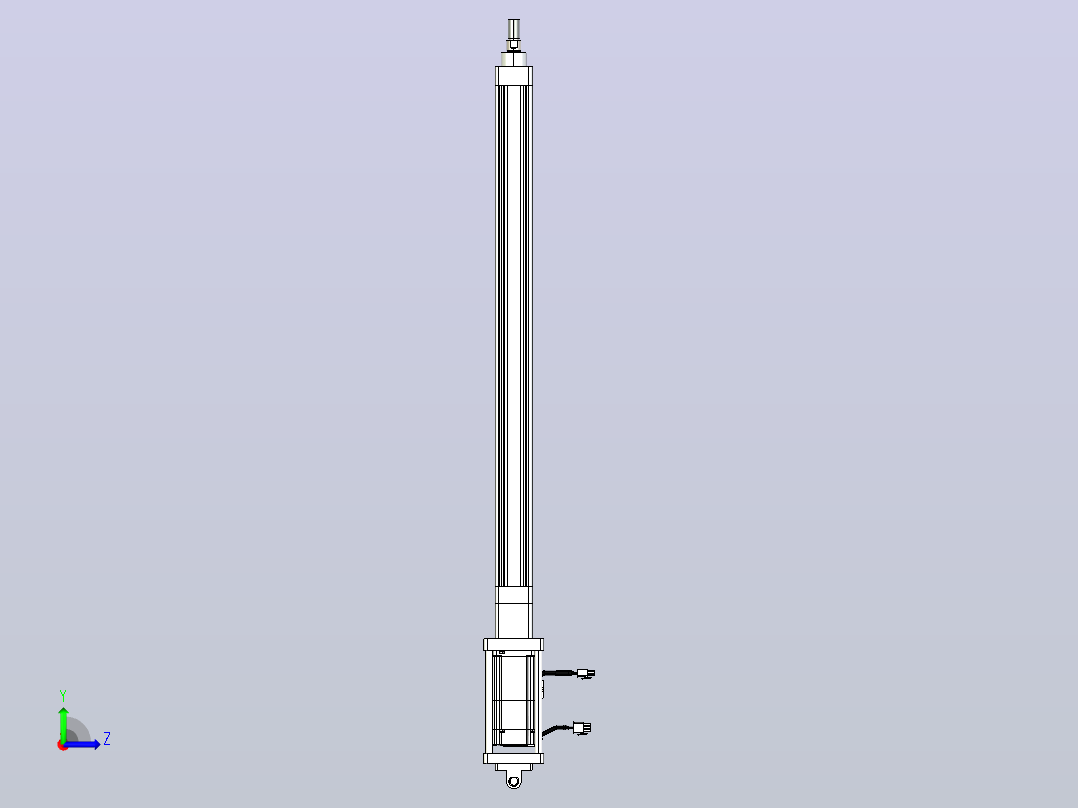 轻载电动缸TPA-ESR40-1210C-L600-M-CB-W-P40-C3左视图