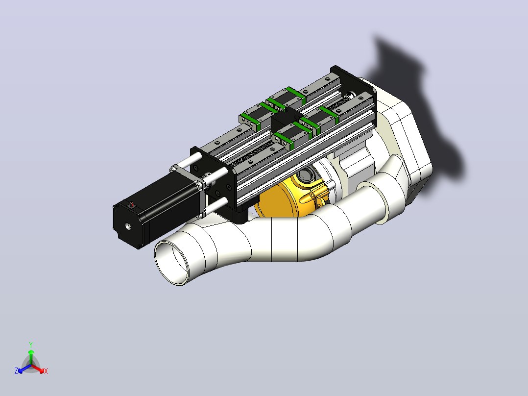 带Avid CNC DW618底座适配器正等轴测图