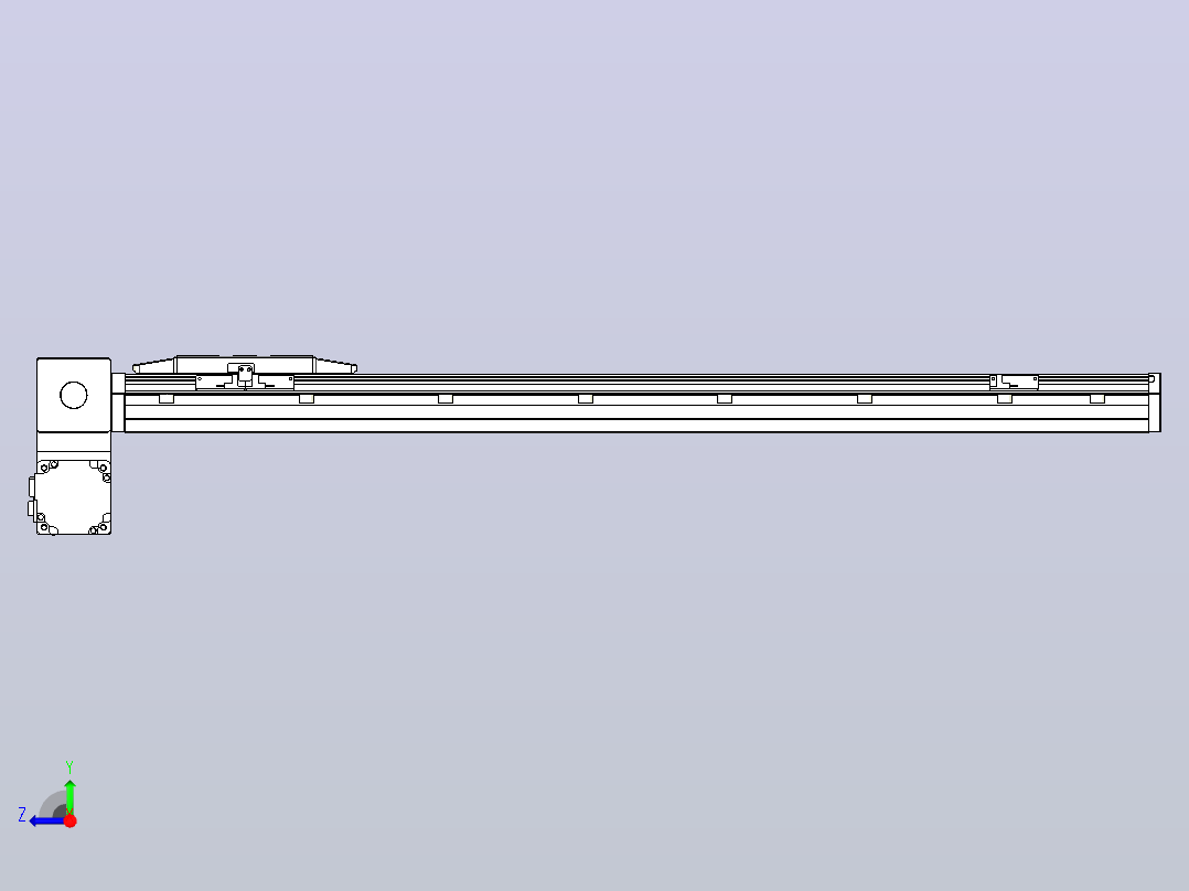 机器人皮带驱动直线轴TPA-GCB-150-P80-L800-LP-M75-N3右视图