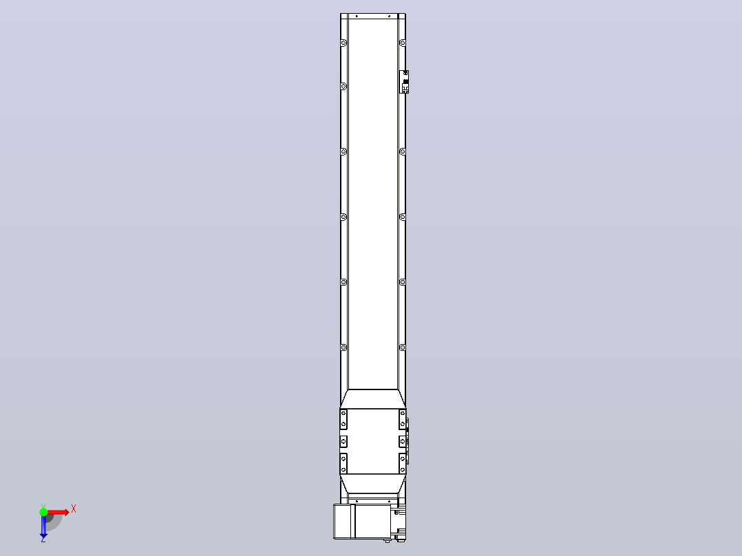 机器人皮带驱动直线轴TPA-GCB-150-P80-L800-LP-M75-N3俯视图