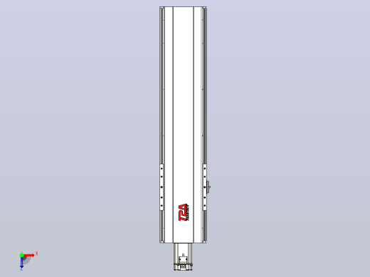 日规模组半封闭丝杆TPA-HNR-202D-2510C-L600-M-Y-P75-N3俯视缩略图