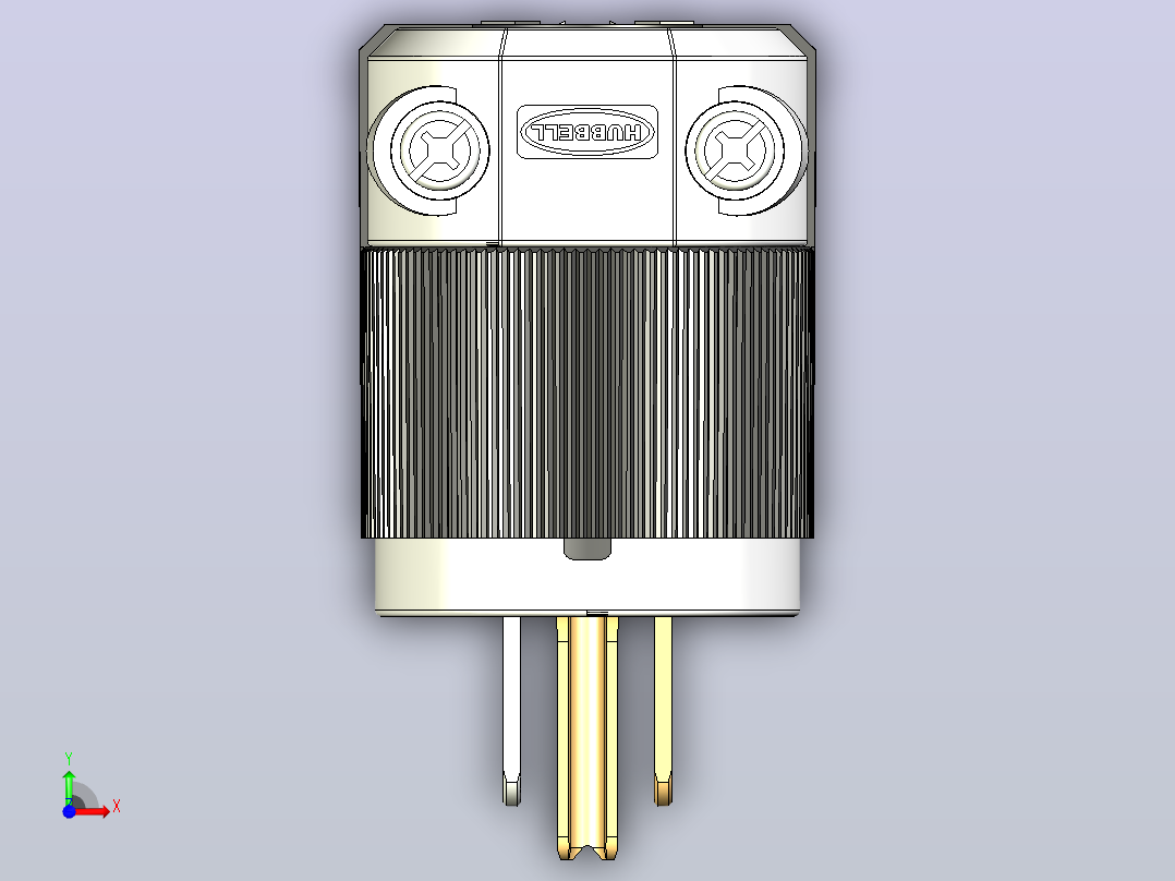 Hubbell HBL5366C连接器插头前视图