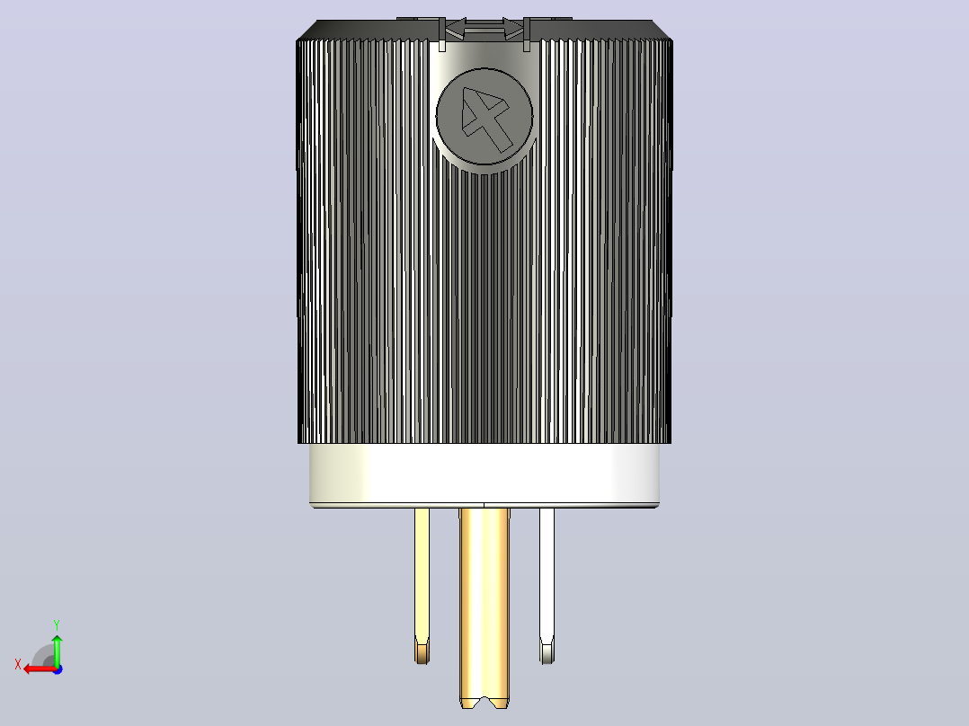 Hubbell HBL5366C连接器插头后视图