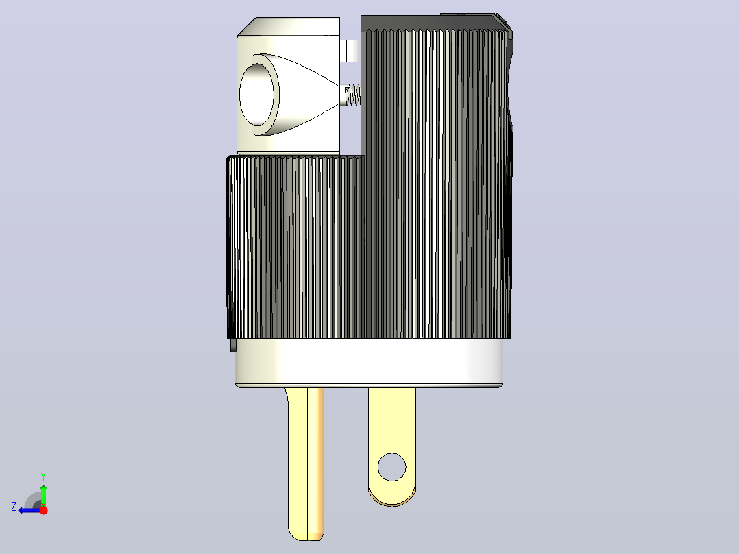 Hubbell HBL5366C连接器插头右视图