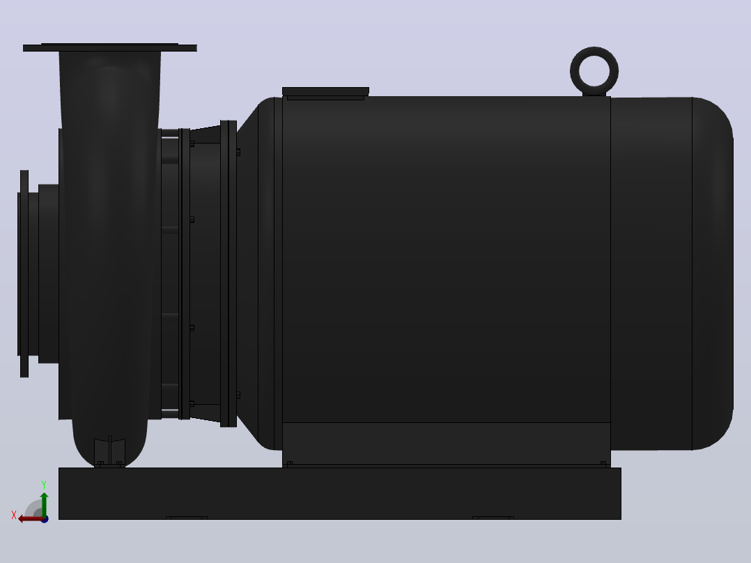 南方泵NIS，NISF泵外形（250-200-400）90kW-4极 (2)后视图