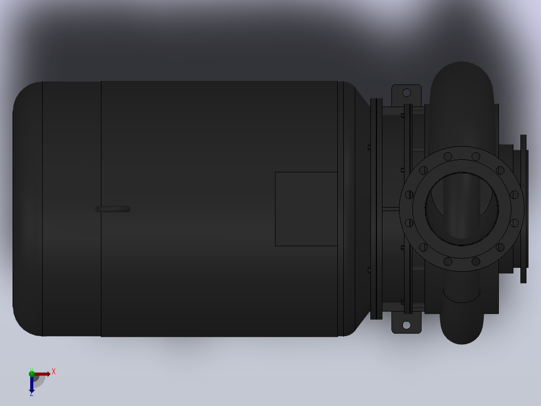 南方泵NIS，NISF泵外形（250-200-400）90kW-4极 (2)俯视图