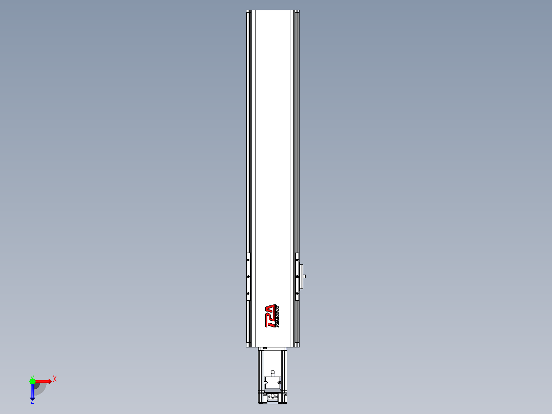 日规模组半封闭丝杆TPA-HNR-110D-1610C-L450-M-Y-P40-N3俯视图