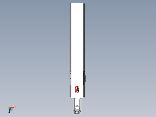 日规模组半封闭丝杆TPA-HNR-110D-1610C-L450-M-Y-P40-N3俯视缩略图
