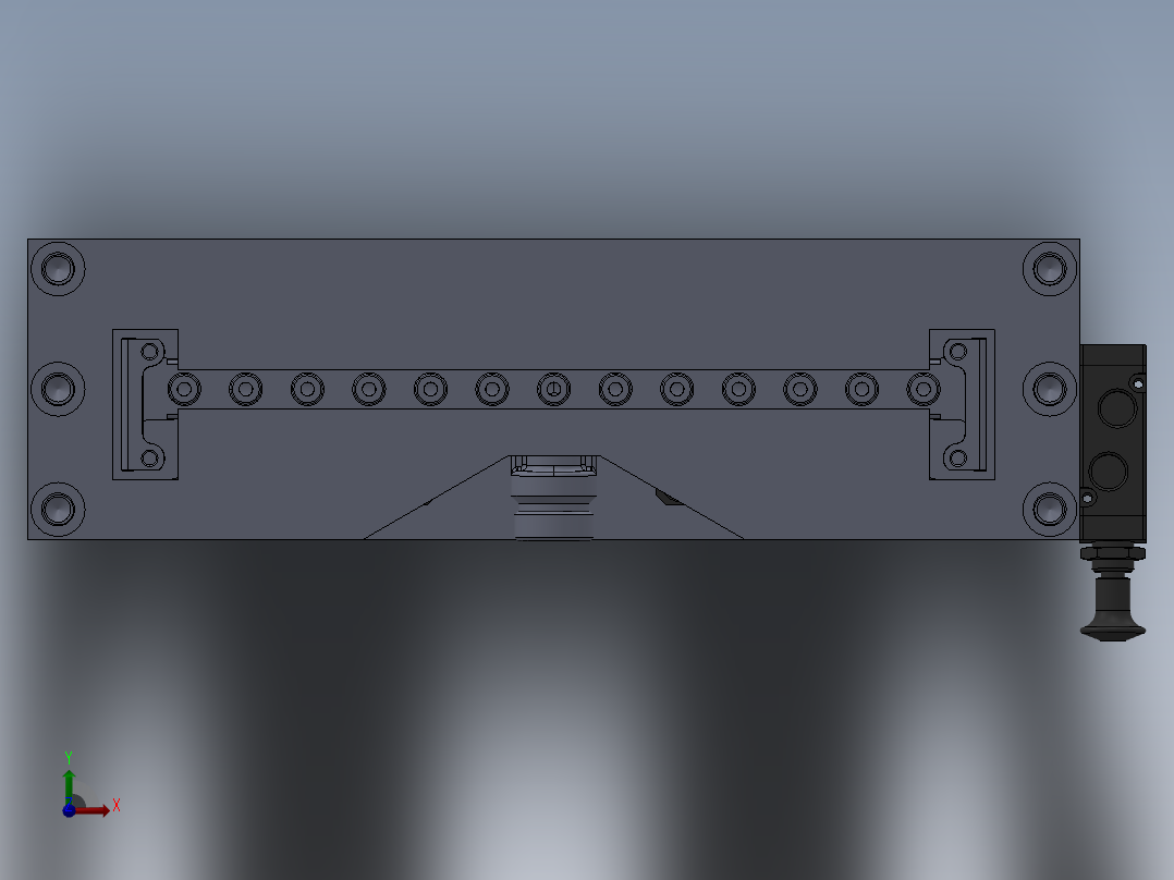 喷气管机加工工装前视图