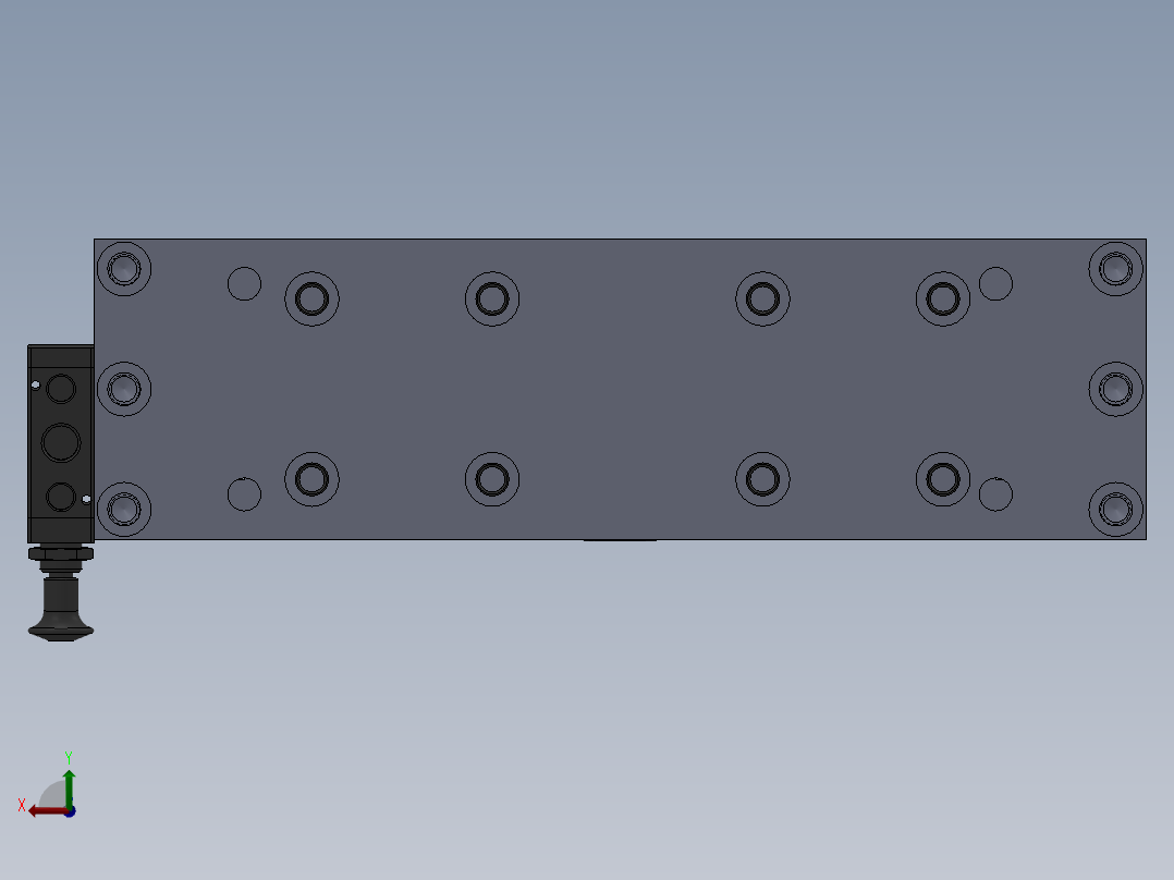 喷气管机加工工装后视图