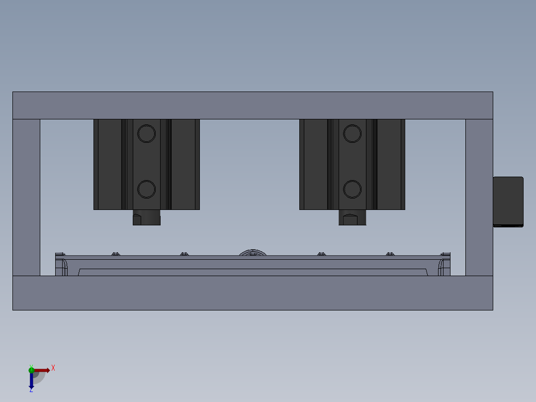 喷气管机加工工装俯视图