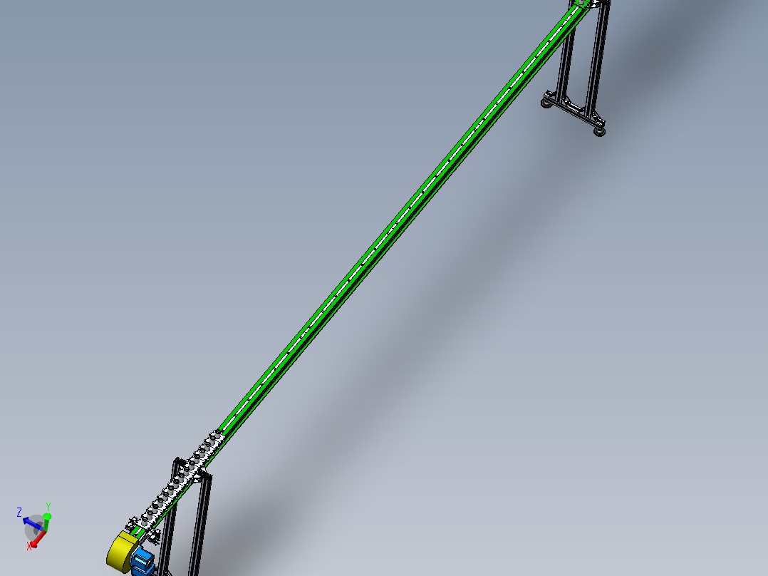 非标链板环型输送线3D图纸H846 非标自动化机械PROE模型 UG模型