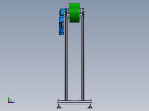 非标链板环型输送线3D图纸H846 非标自动化机械PROE模型 UG模型左视缩略图