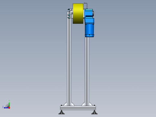 非标链板环型输送线3D图纸H846 非标自动化机械PROE模型 UG模型右视缩略图