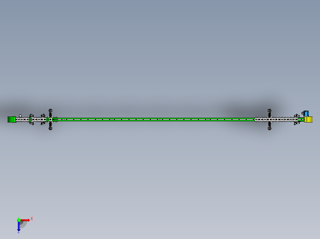 非标链板环型输送线3D图纸H846 非标自动化机械PROE模型 UG模型俯视图