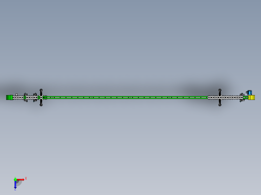 非标链板环型输送线3D图纸H846 非标自动化机械PROE模型 UG模型俯视缩略图