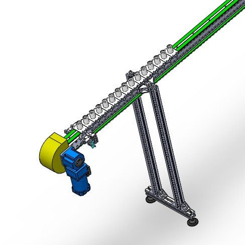 非标链板环型输送线3D图纸H846 非标自动化机械PROE模型 UG模型缩略图
