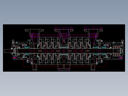 双吸离心泵总装图