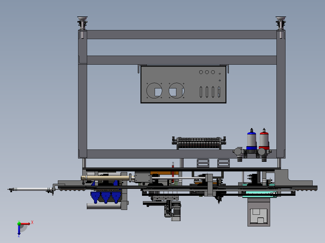15电感自动焊接与检测机俯视图
