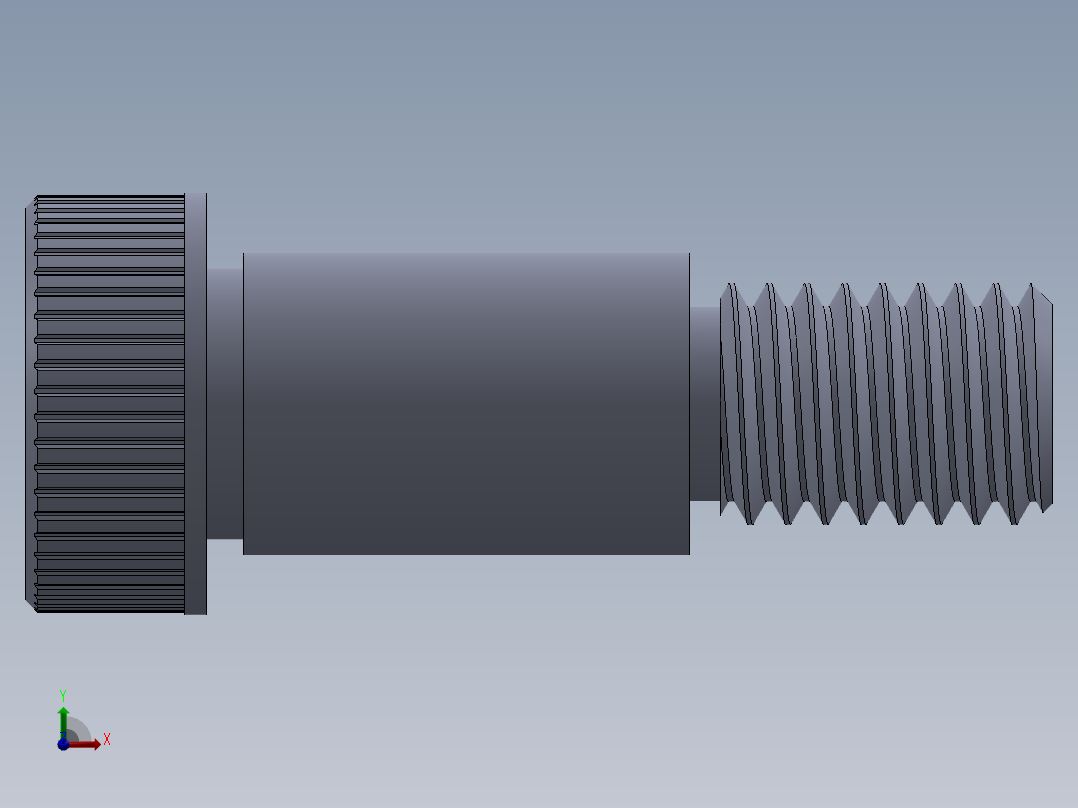 公制SH螺栓选择（DME）-SB DME PM8 x16.SLDPRT前视图