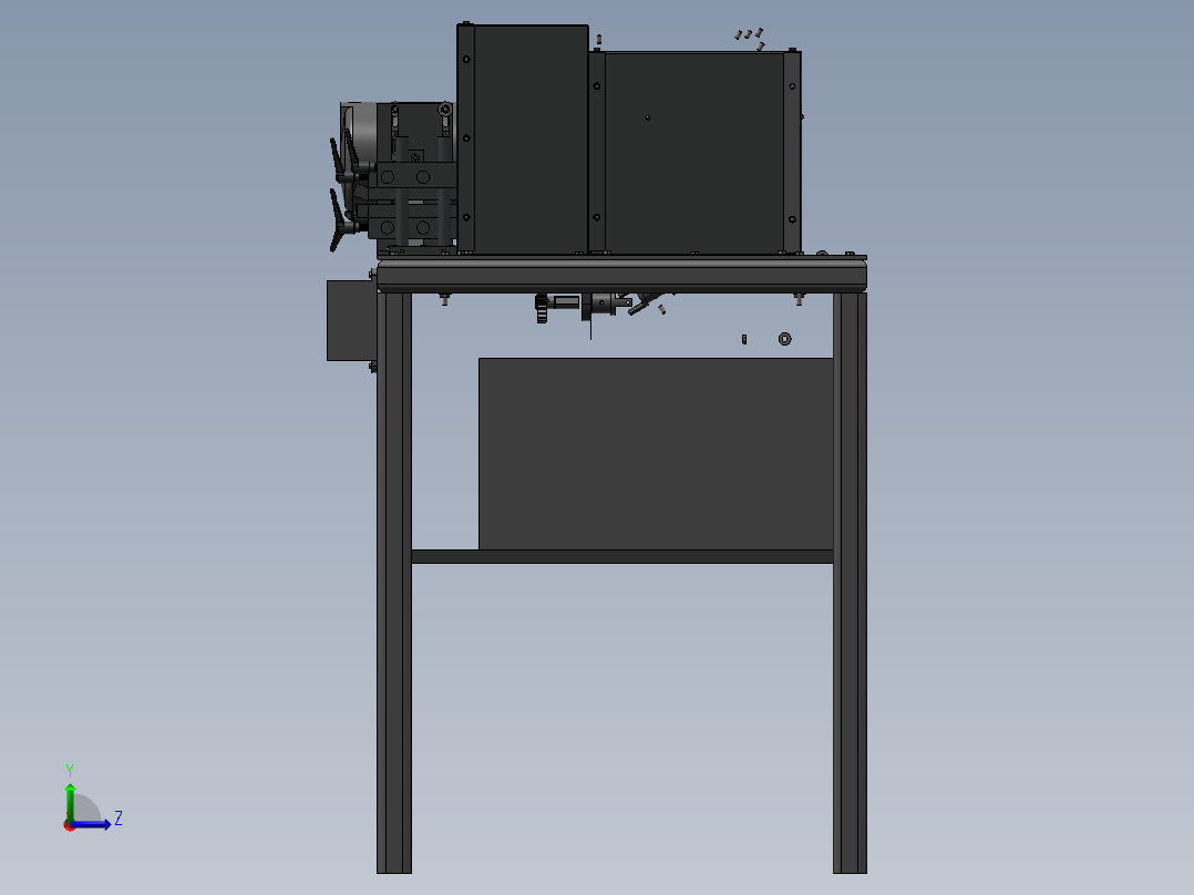 倒角攻尖机左视图