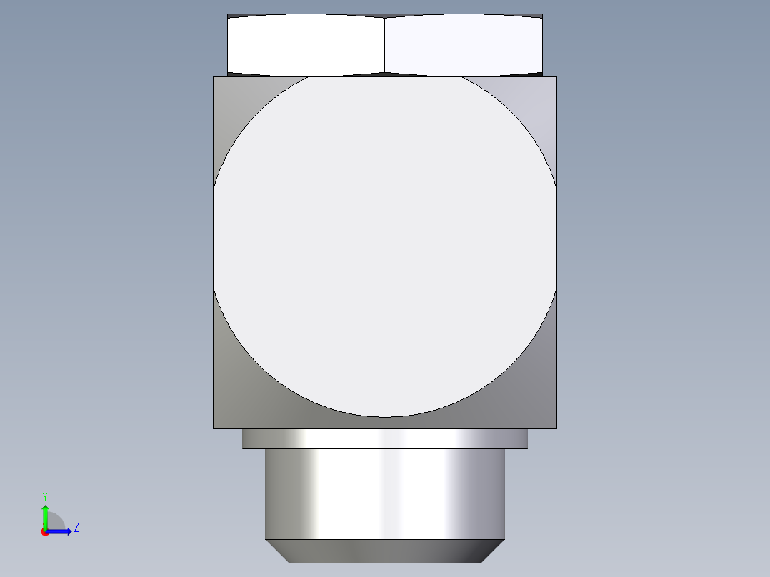 卡套式工业通用硬管接头EO_High_pressure_banjo_elbow_WH35LRKDSOMDCF左视图