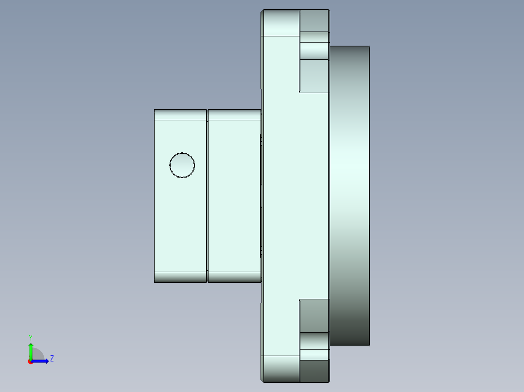 中空旋转平台KFN280-18-19-70-90-M6左视图