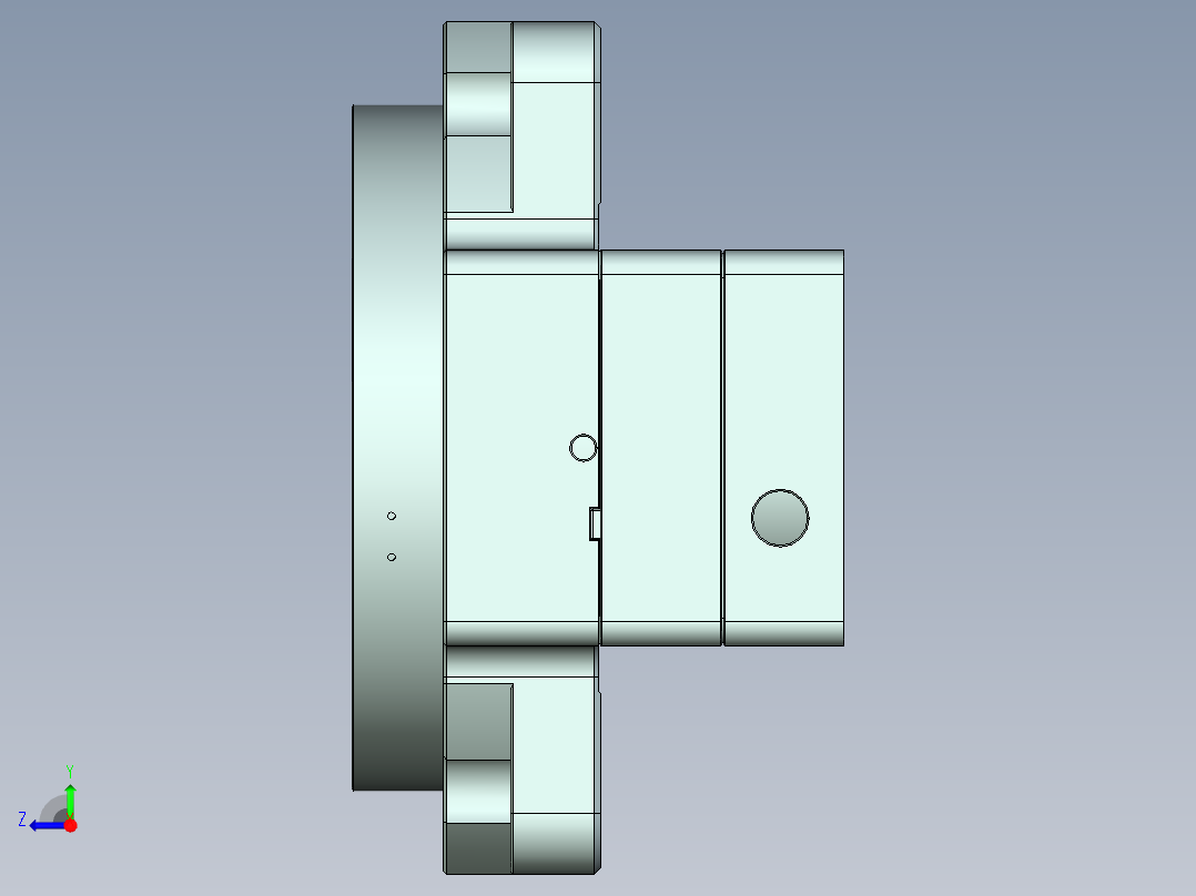 中空旋转平台KFN280-18-19-70-90-M6右视图