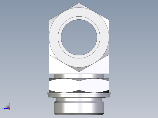 卡套式工业通用硬管接头EO_Adjustable_locknut_branch_tee_TEE35ZLRCF右视缩略图