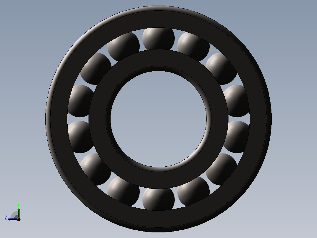 轴承deep groove ball bearings gb前视图