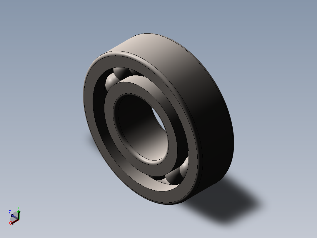 轴承deep groove ball bearings gb正等轴测图