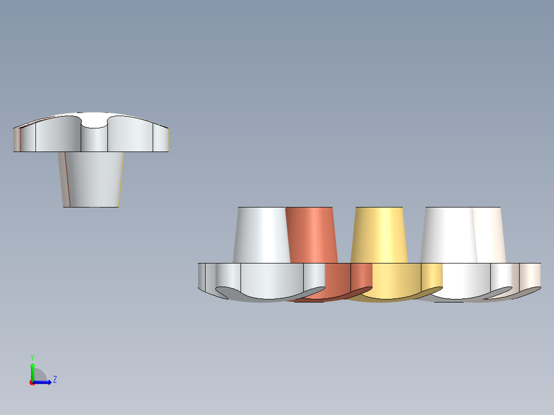 带设计表的手柄左视图