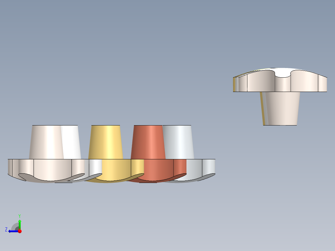 带设计表的手柄右视图