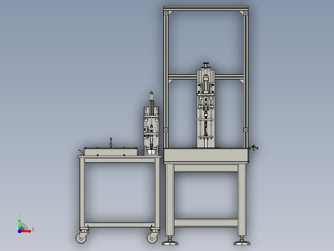 控制阀点铆机前视图