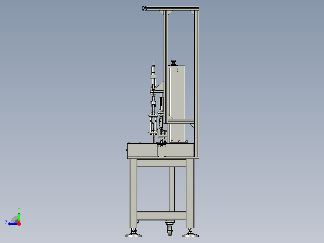 控制阀点铆机右视图