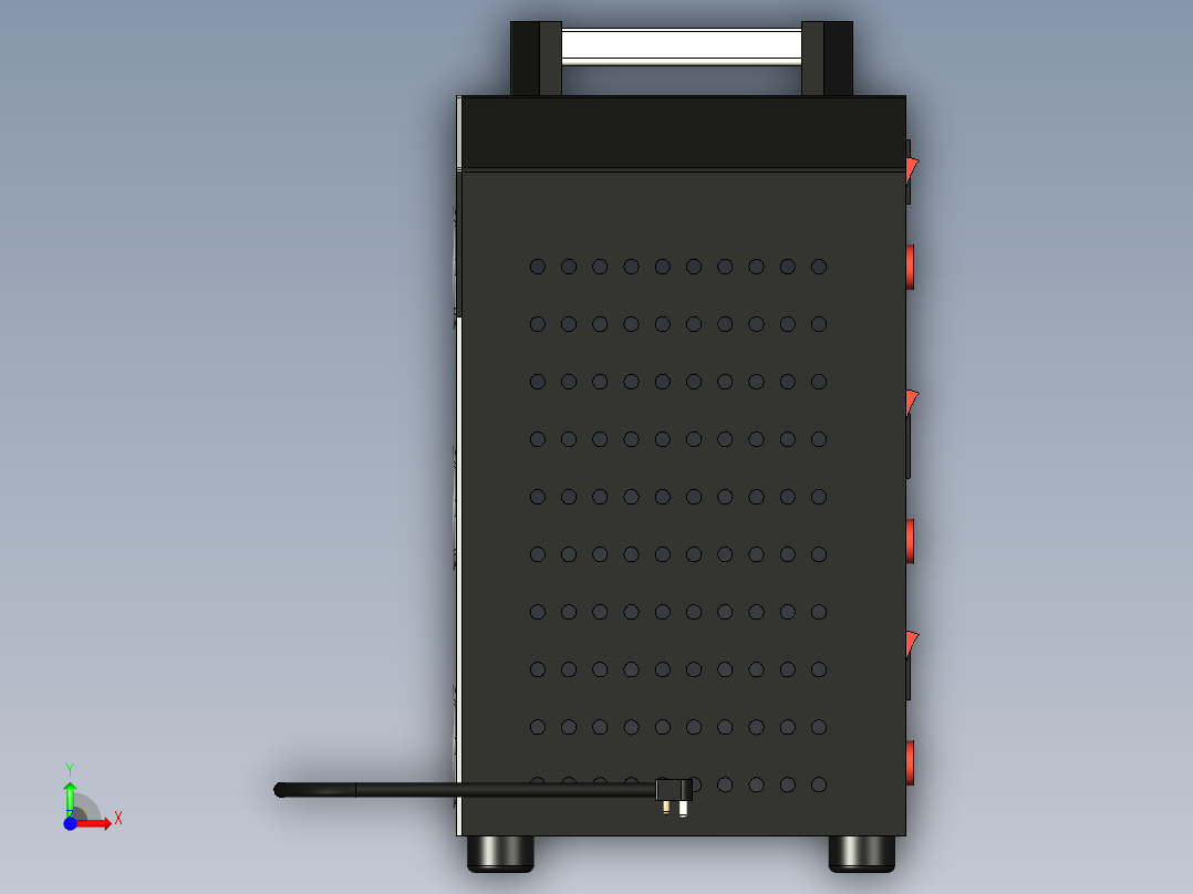 汽车电池充电器前视图