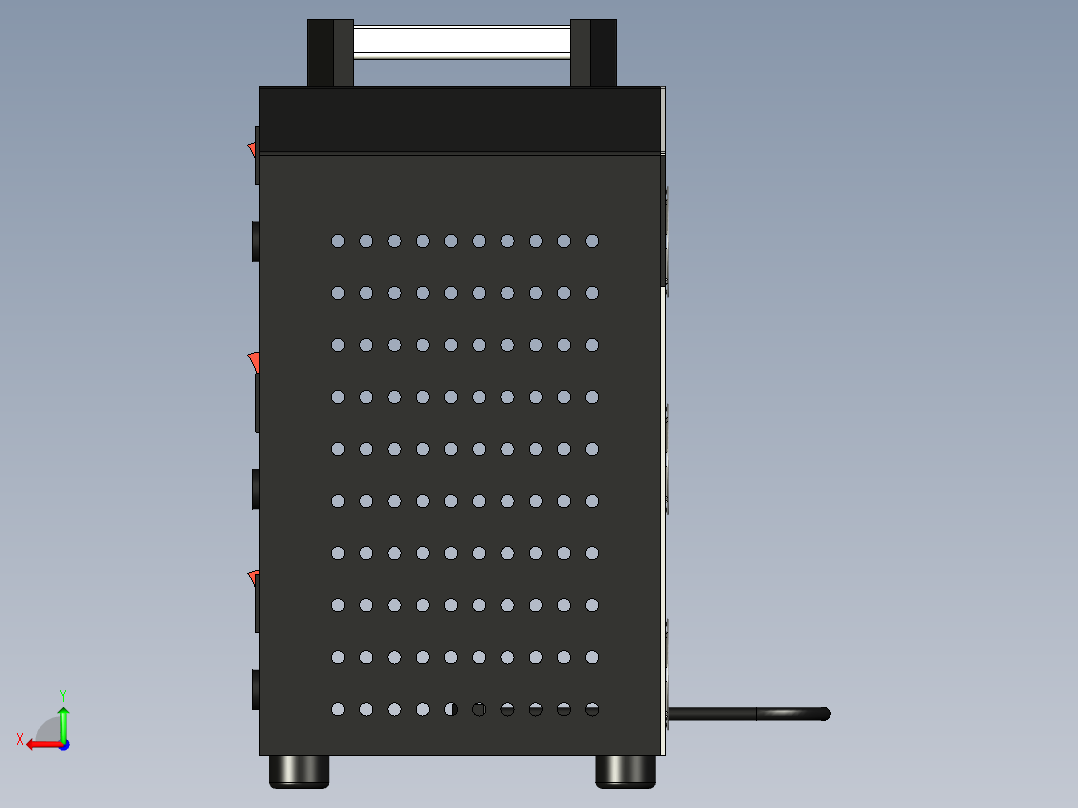 汽车电池充电器后视图