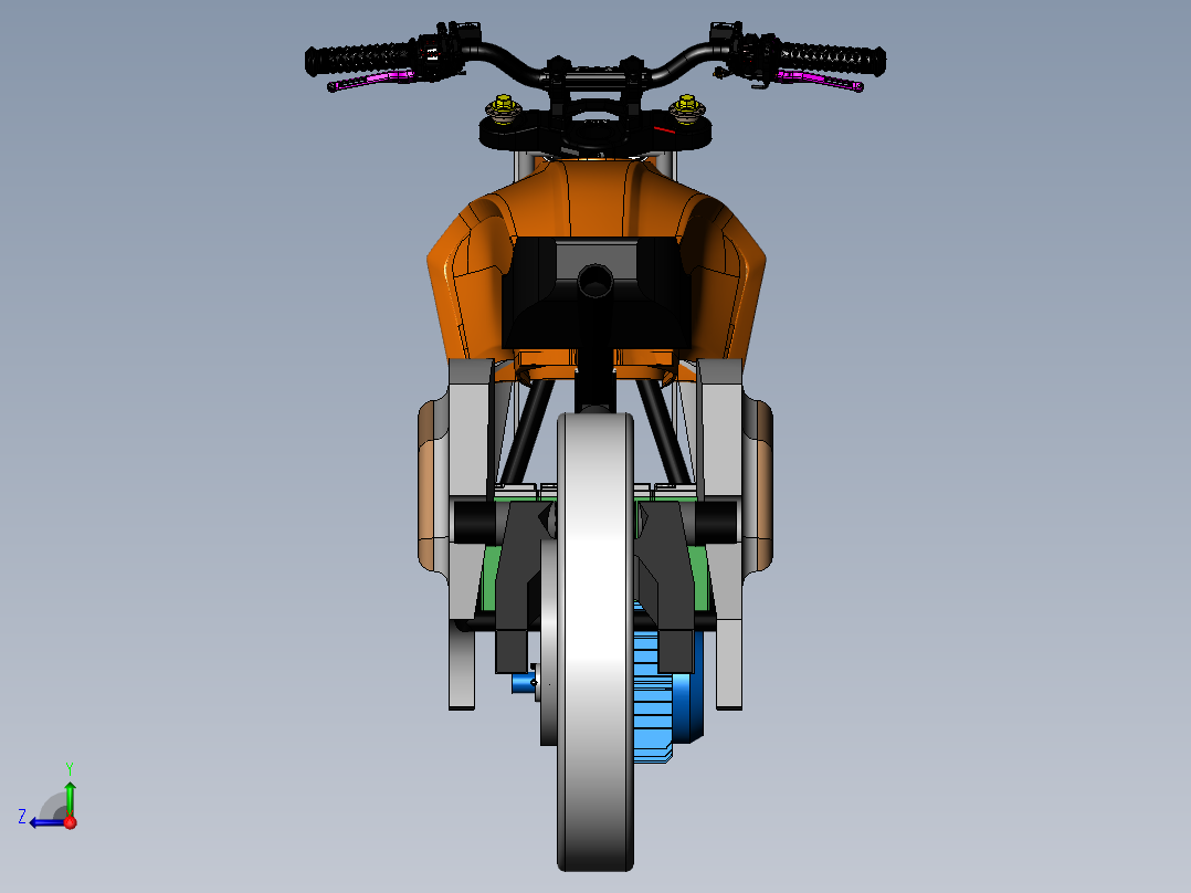 电动自行车 摩托车 (20)右视图