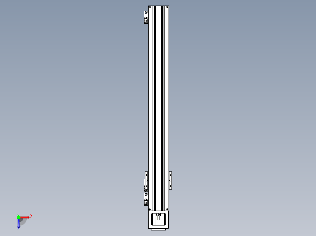TPA-KNR-86E-1610C-L700A1-M-BJ57-N3线性模块铝制底座俯视图