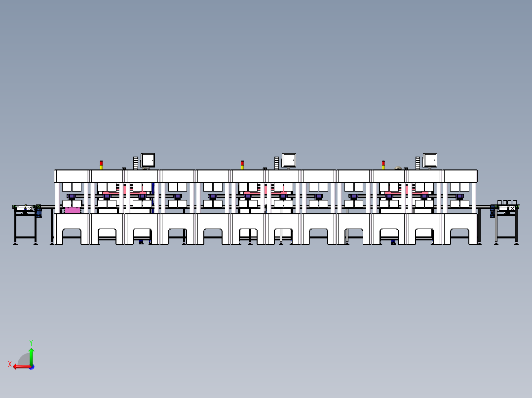 硫化车间生产线（sw18可编辑+工程图）后视图
